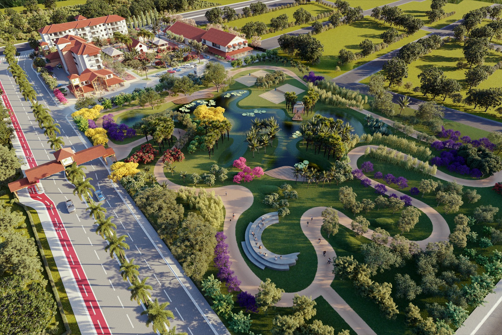 Boulevard Terra Brasilis - área de lazer com lago